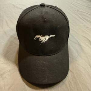 Ford Mustang Running Horse Logo Black Adjustable Baseball Cap
